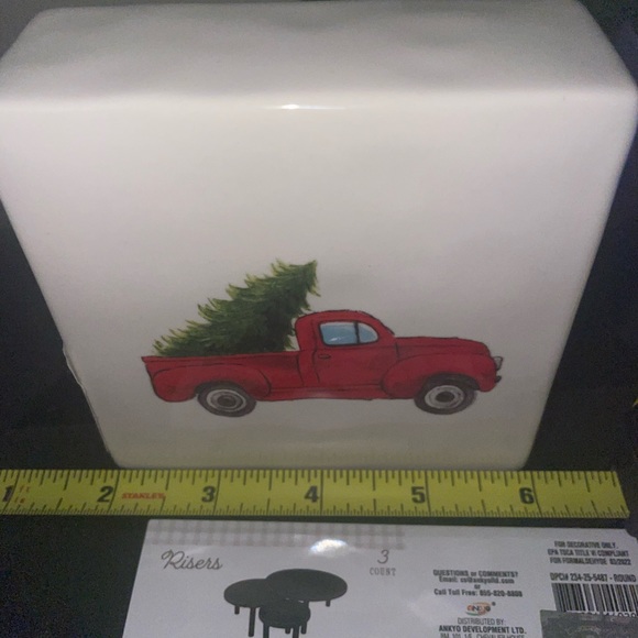 Rae Dunn double sided Ceramic MERRY CHRISTMAS Sign - Picture 7 of 12